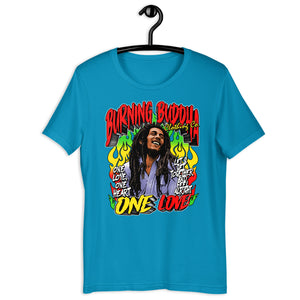 Bob Marley One Love Sapphire T-Shirt Burning Buddha Clothing