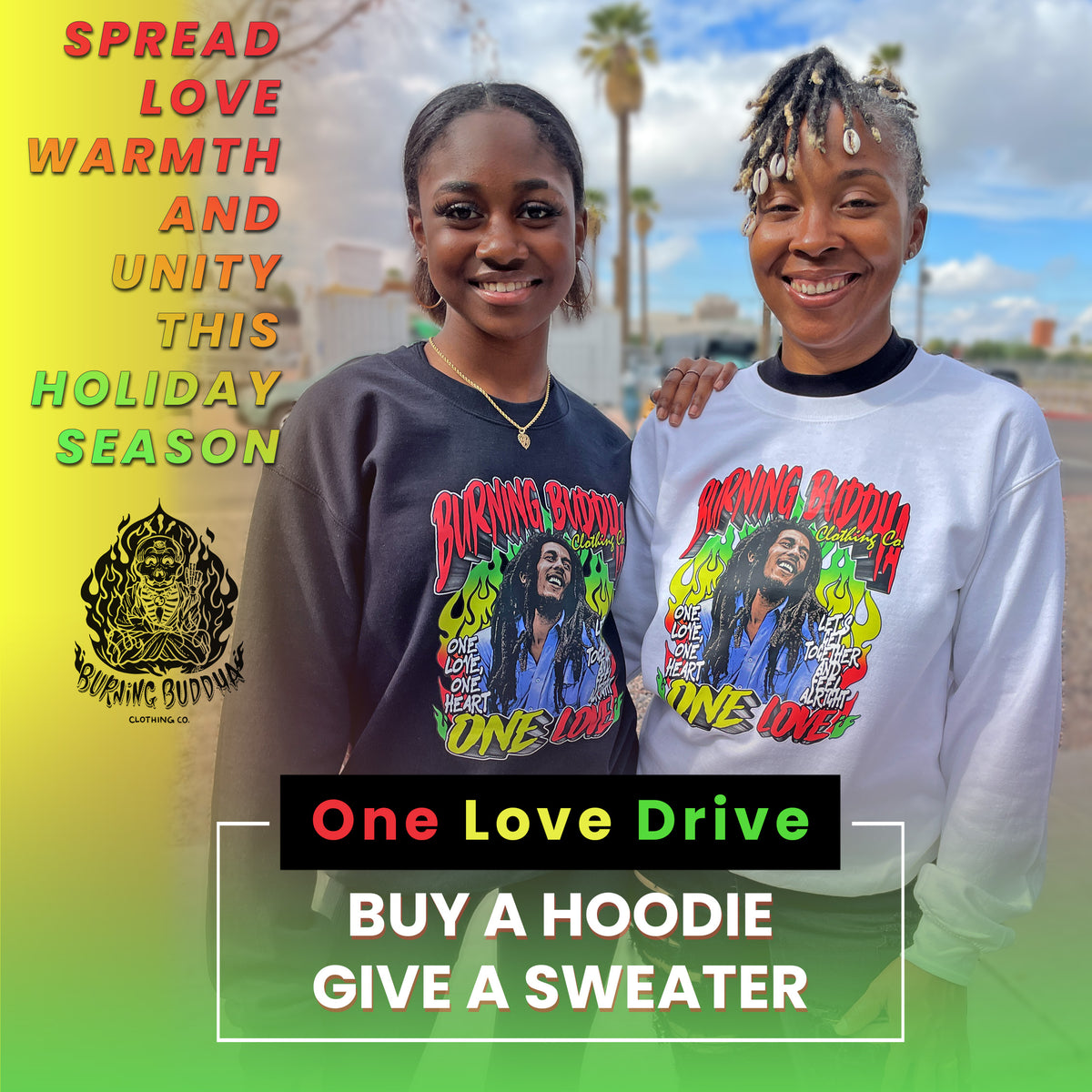 Burning Buddha Clothing Co. One Love Drive Image and info