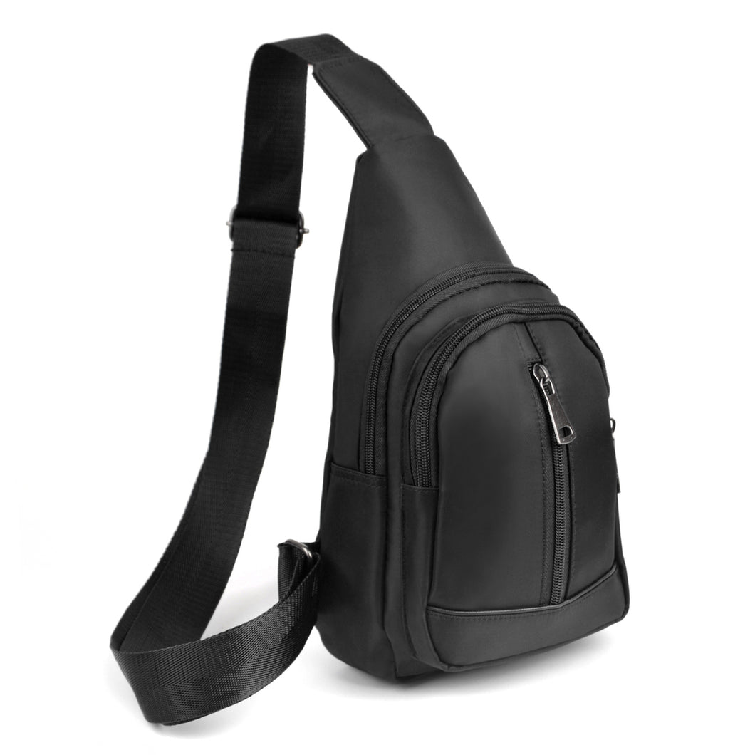 Black Crossbody Sling Bag Backpack White