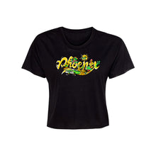 Phoenix Crop Top Black T-Shirt